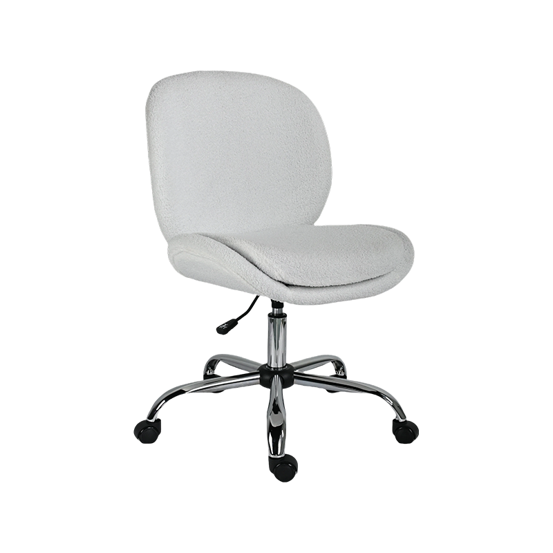 SPENCER, Silla de oficina para el hogar, silla de escritorio tapizada, silla giratoria ajustable, silla de maquillaje, asiento acolchado de espuma